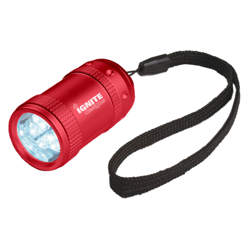 Small Stubby LED Flashlight With Strap