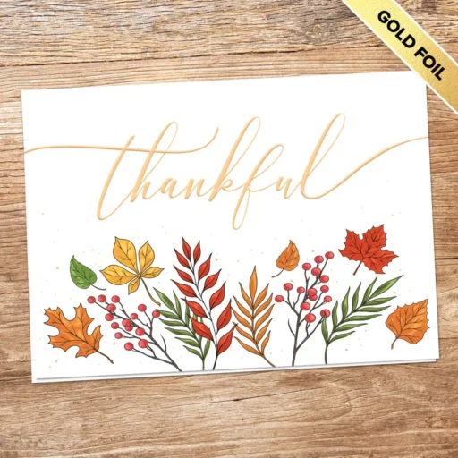Thankful Thanksgiving Holiday Card