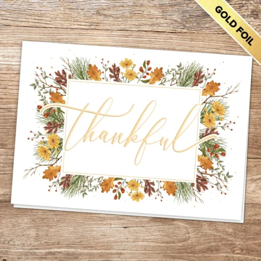 Thankful Traditional Thanksgiving Card